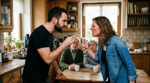 „Meine Eltern haben mich um Hilfe gebeten“, sagte Sebastian und wich ihrem Blick aus — Emilia starrte fassungslos auf die Schwiegereltern am Küchentisch